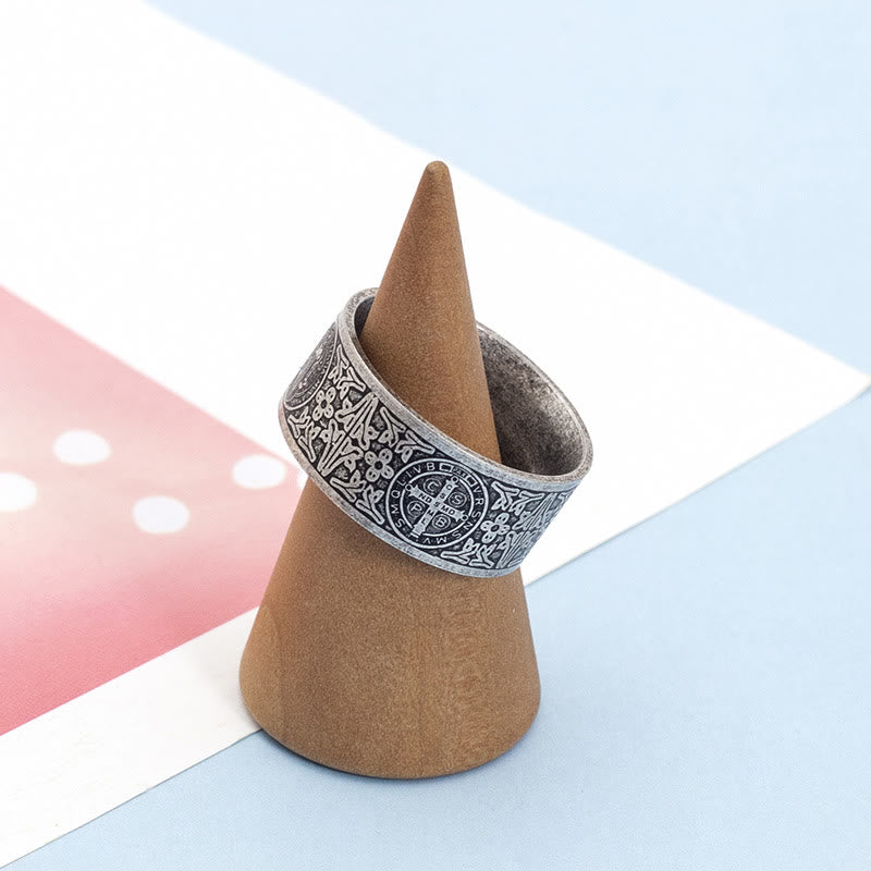 Anillo Católico Vintage de San Benito