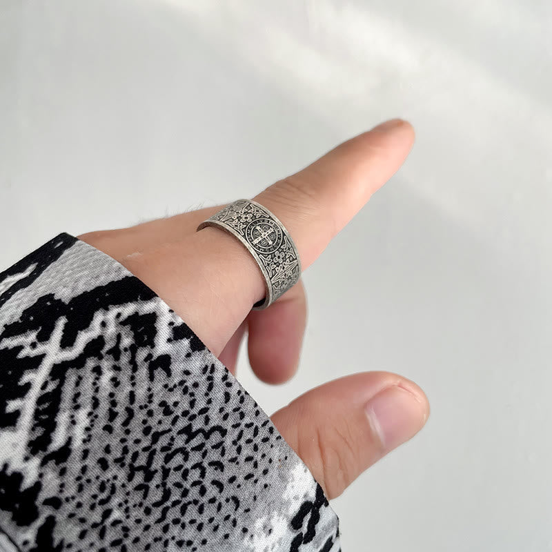 Anillo Católico Vintage de San Benito