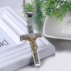 Collar de Titanio con Crucifijo de Jesús