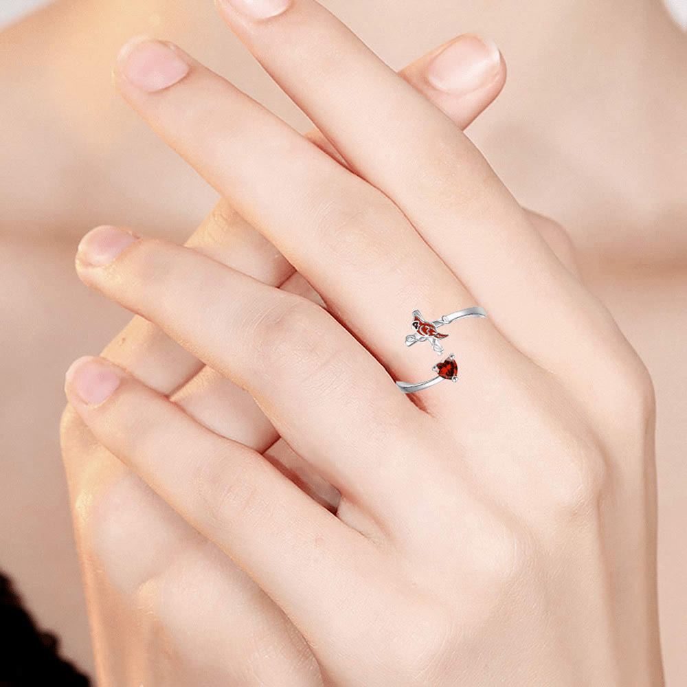 La Vitalidad de Jesús: Anillo Ajustable de Cardenal Rojo