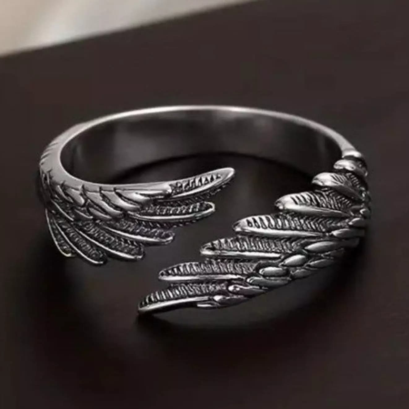 Anillo Ajustable Alas de Ángel Puro
