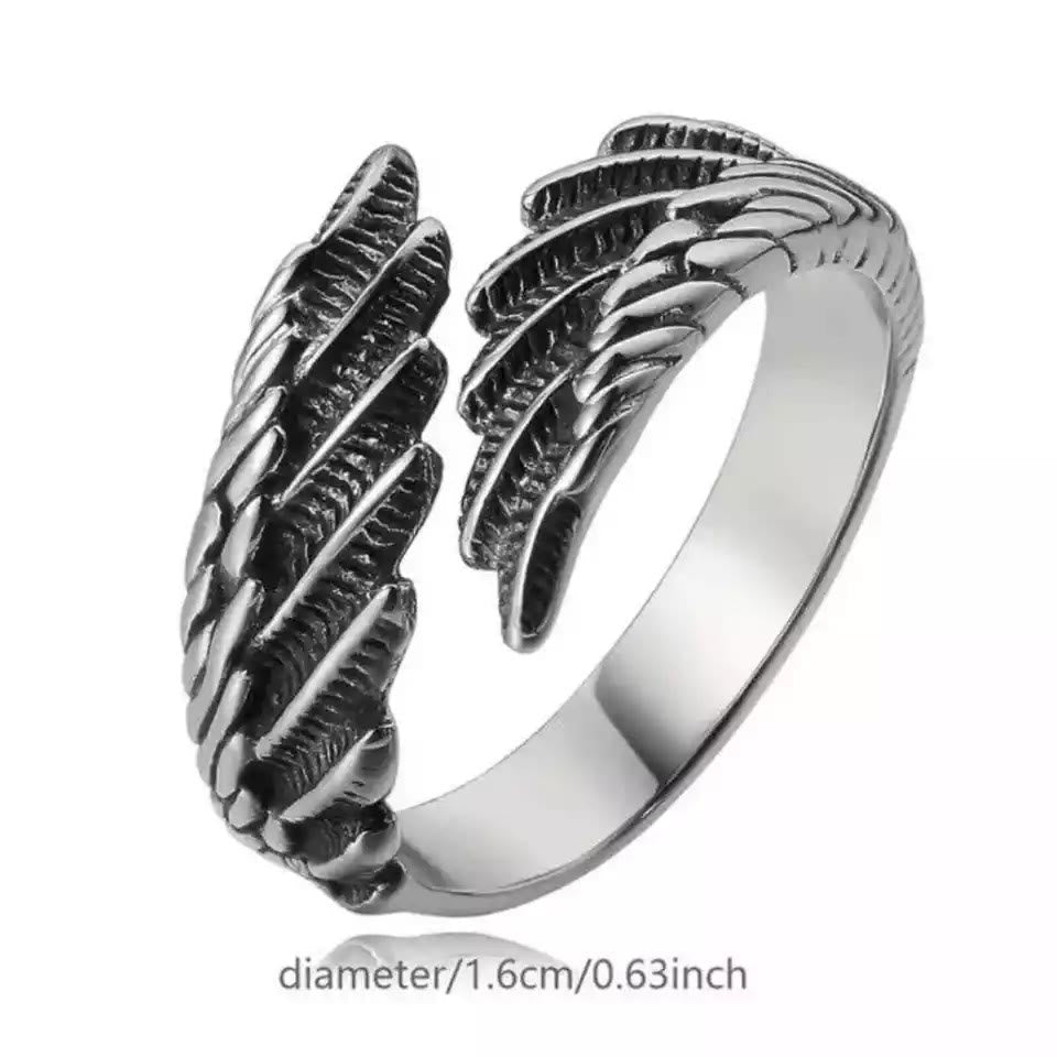 Anillo Ajustable Alas de Ángel Puro