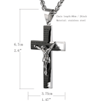 Collar de Oración con Crucifijo de Acero Inoxidable
