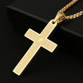 Collar Cruz Colgante de la Oración del Señor en Acero Inoxidable