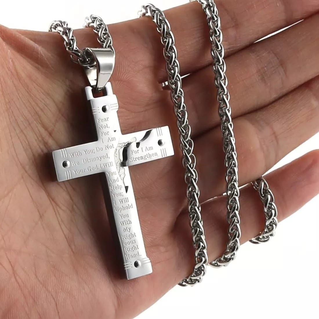 Collar de Cruz Religiosa de Jesús Crucificado