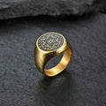 Anillo de la Estrella de Seis Puntas del Sello de Salomón, Constellación de Talisman, Banda de Acero Inoxidable