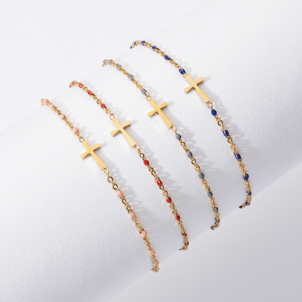 Pulsera Cruz Minimalista Delicada