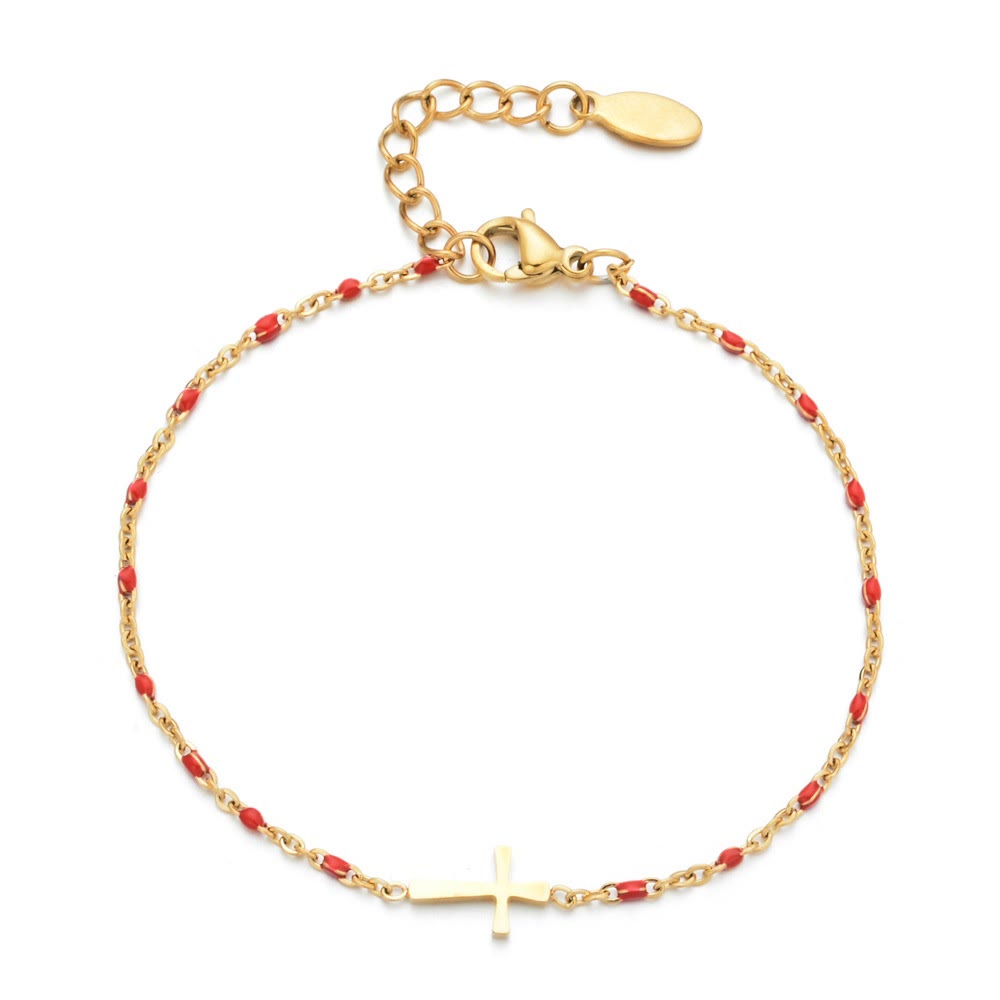 Pulsera Cruz Minimalista Delicada