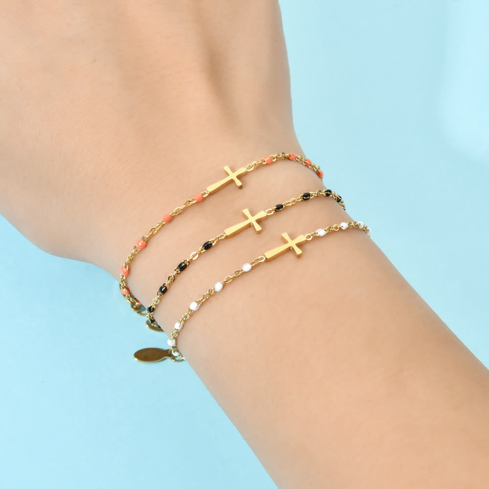 Pulsera Cruz Minimalista Delicada