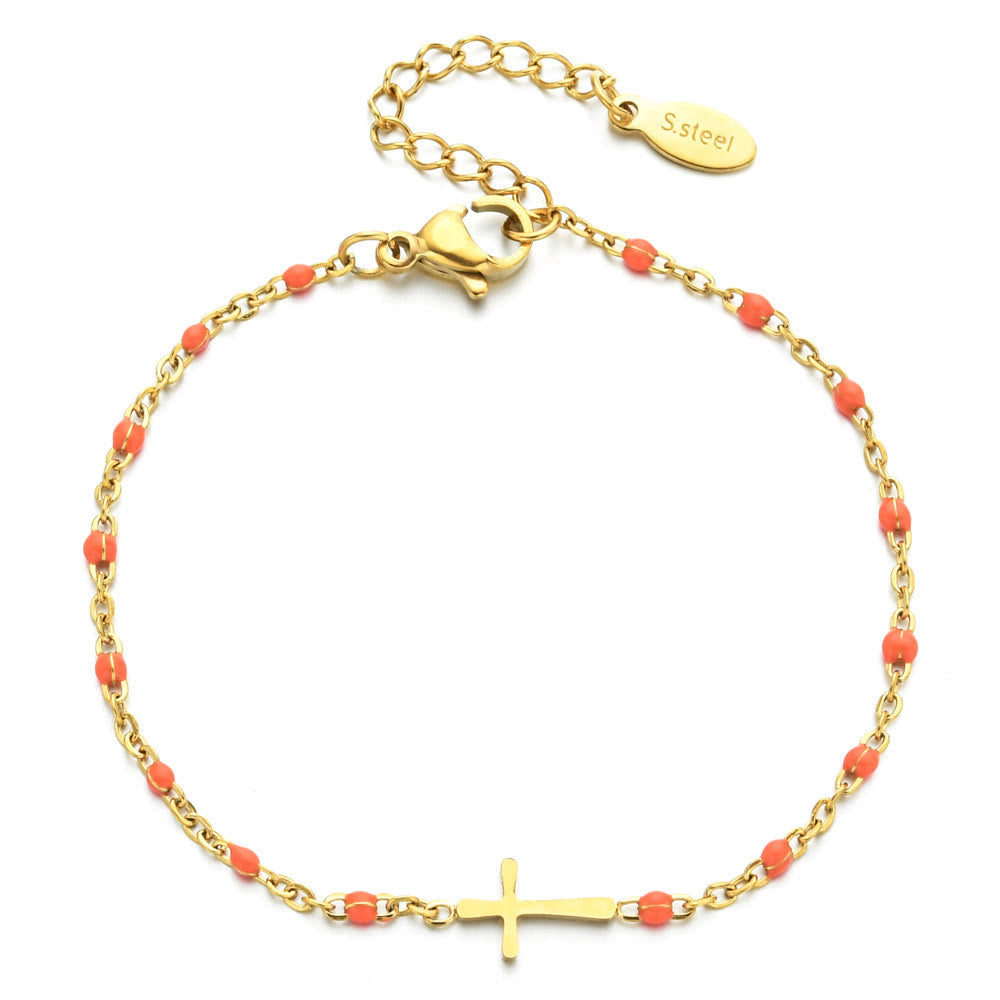Pulsera Cruz Minimalista Delicada
