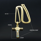 Cruz de San Benito Mezcla Biblia Collar de 12 Cristales