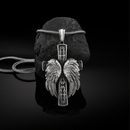 Colgante de Cruz Alada de Plata - Collar Cristiano