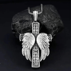 Colgante de Cruz Alada de Plata - Collar Cristiano