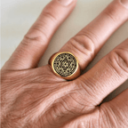 Anillo de la Estrella de Seis Puntas del Sello de Salomón, Constellación de Talisman, Banda de Acero Inoxidable