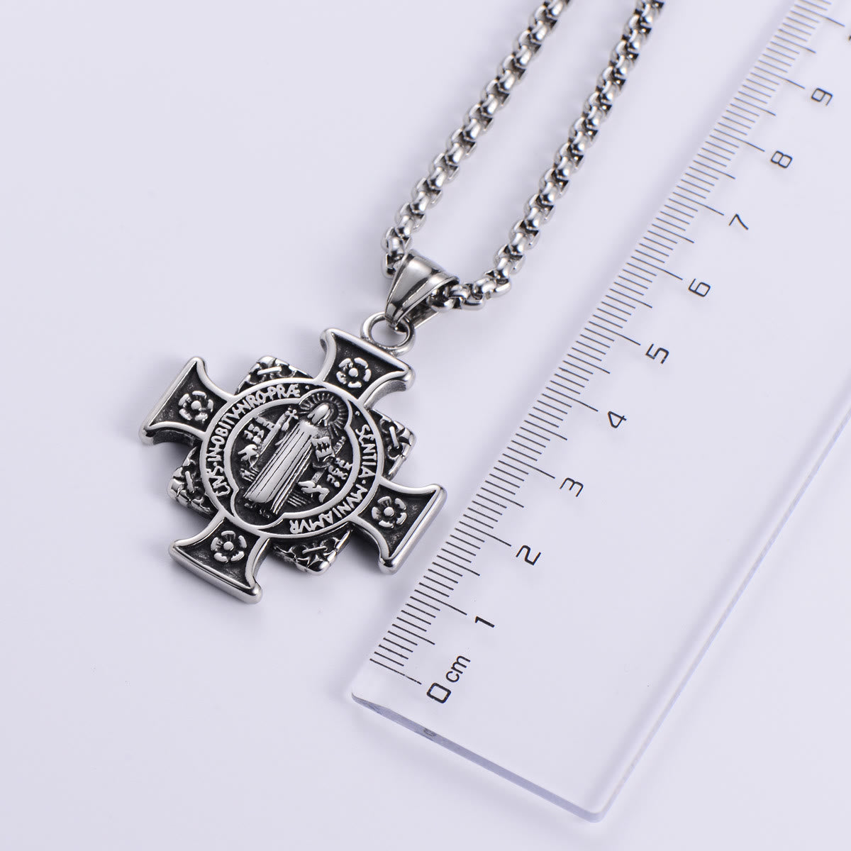 Medalla de Protección de San Benito Colgante de Cruz