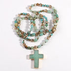Colgante de Cruz Católica Collar Cristiano Joyería Religiosa