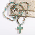 Colgante de Cruz Católica Collar Cristiano Joyería Religiosa