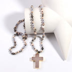 Colgante de Cruz Católica Collar Cristiano Joyería Religiosa