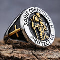 Anillo Sello Medalla de San Cristóbal Protégennos