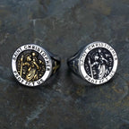 Anillo Sello Medalla de San Cristóbal Protégennos