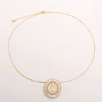 Amuleto de Zirconia de Nuestra Señora de Guadalupe Collar Colgante