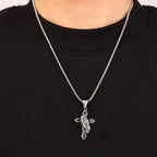 Collar de Colgante de Acero Inoxidable con Manos en Oración