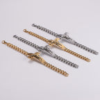 Pulsera de Oración Crucifijo con Versículo Bíblico de Jesús Sólido