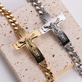 Pulsera de Oración Crucifijo con Versículo Bíblico de Jesús Sólido