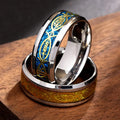 Anillo Rústico de Acero Inoxidable: "Jesús" en Pez