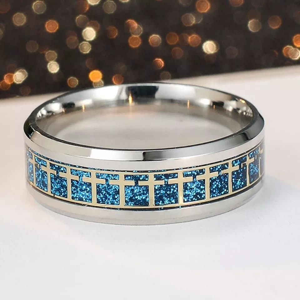 Anillo Cruz Brillante de Jesús Joyería Religiosa