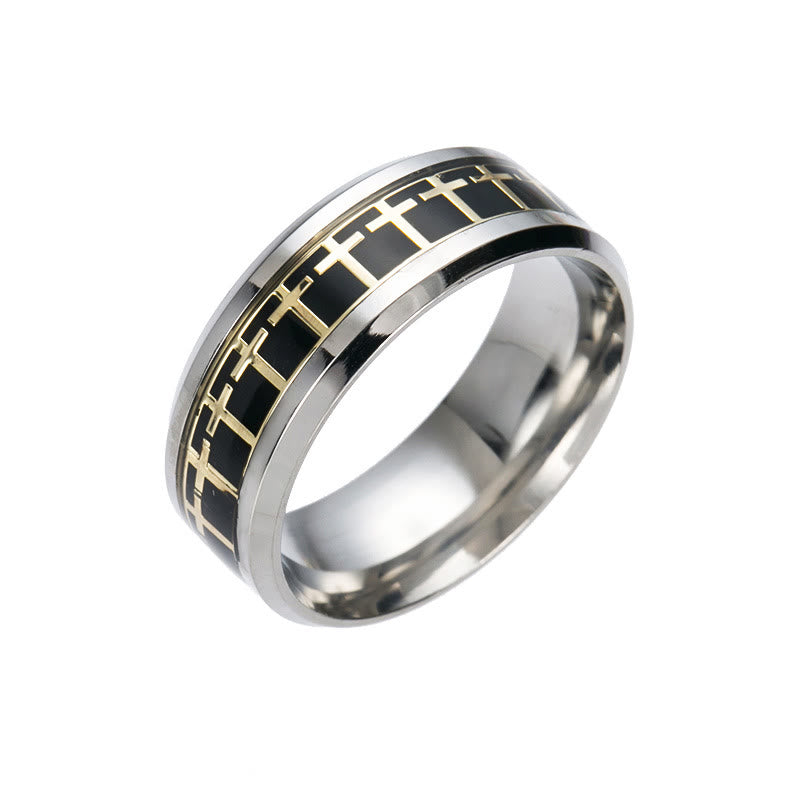 Anillo Cruz Brillante de Jesús Joyería Religiosa