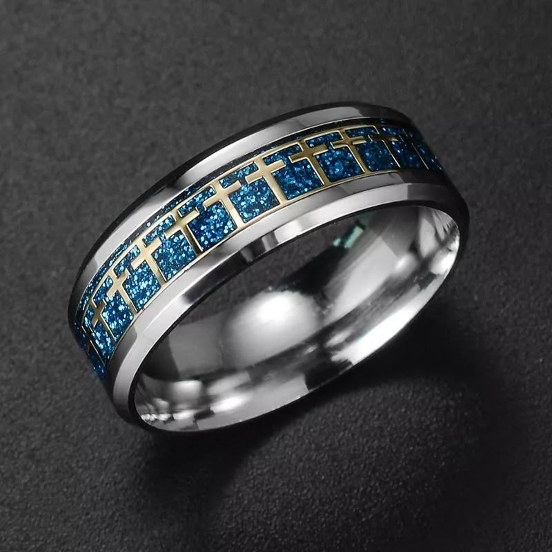 Anillo Cruz Brillante de Jesús Joyería Religiosa