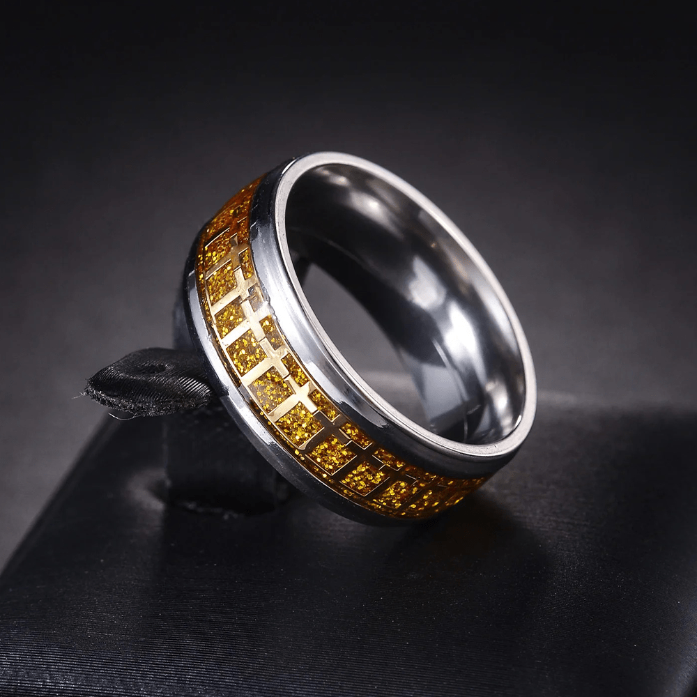 Anillo Cruz Brillante de Jesús Joyería Religiosa