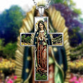 Collar con Colgante de la Cruz de la Virgen María Joyería Religiosa