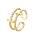 Anillo Minimalista Doble Cruz