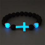 Pulsera de Cruz que Brilla en la Oscuridad