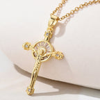 Collar de Cruz de Jesús Crucifijo Fe Cristiana