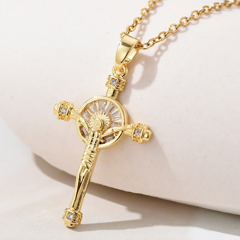Collar de Cruz de Jesús Crucifijo Fe Cristiana