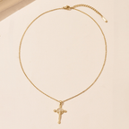 Collar de Cruz de Jesús Crucifijo Fe Cristiana