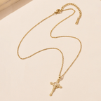 Collar de Cruz de Jesús Crucifijo Fe Cristiana