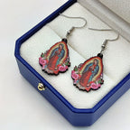 Pendientes Coloridos de la Virgen María de Nuestra Señora de Guadalupe