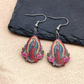 Pendientes Coloridos de la Virgen María de Nuestra Señora de Guadalupe