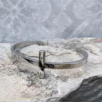 Pulsera de Religión con Brazalete de Cuff de Plata