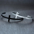 Pulsera de Religión con Brazalete de Cuff de Plata