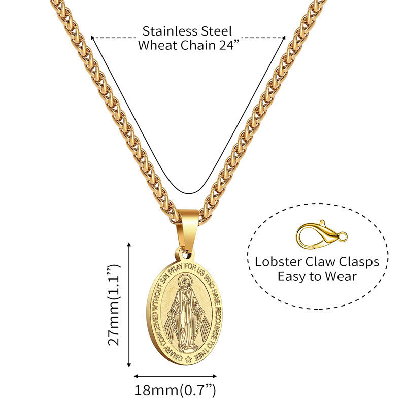 Colgante de María Milagrosa Collar Religioso