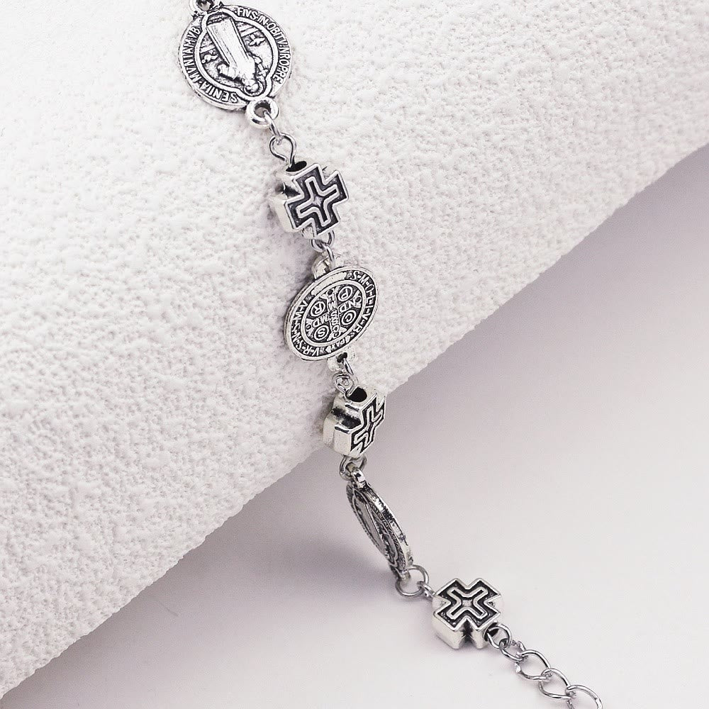 Pulsera de Protección Cruz Medalla de San Benito