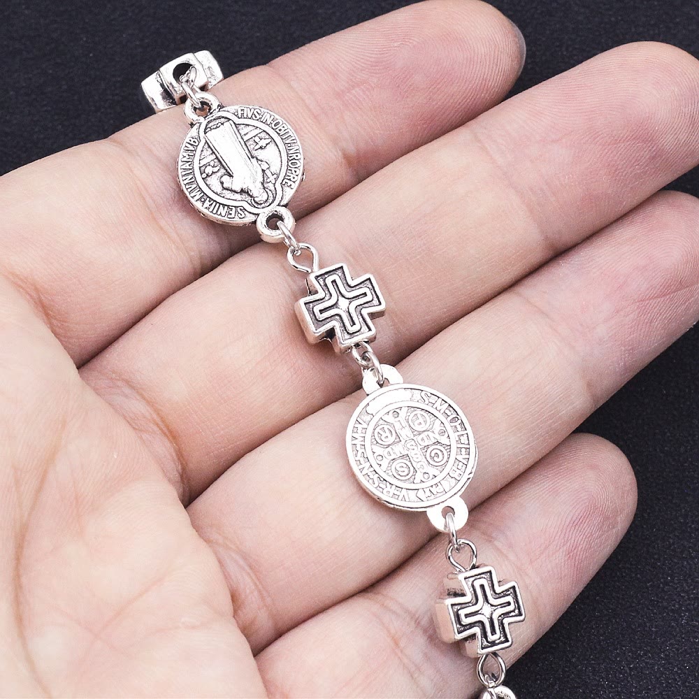 Pulsera de Protección Cruz Medalla de San Benito