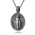 Medallón de la Virgen María Milagrosa Collar