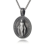 Medallón de la Virgen María Milagrosa Collar