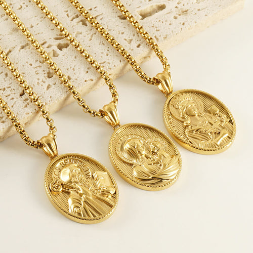 11 Collar de Pendiente de Bendición de Icono Clásico de Estilo Retro